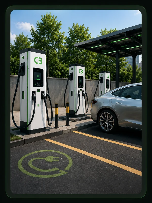 Custom EV charging infrastructure installation for commercial and fleet charging projects